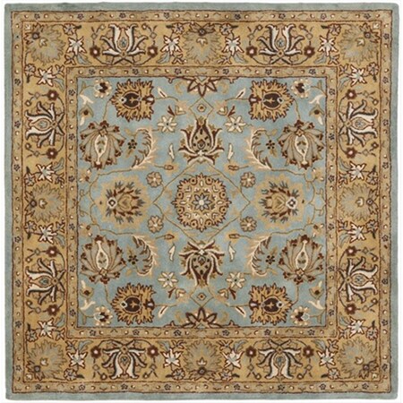 Safavieh 6 ft. x 6 ft. Square- Traditional Heritage Blue And Gold Hand Tufted Rug HG958A-6SQ
